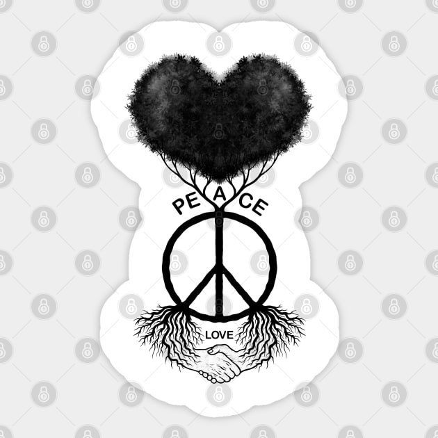 Peace symbol with tree peace sing Sticker by Artardishop